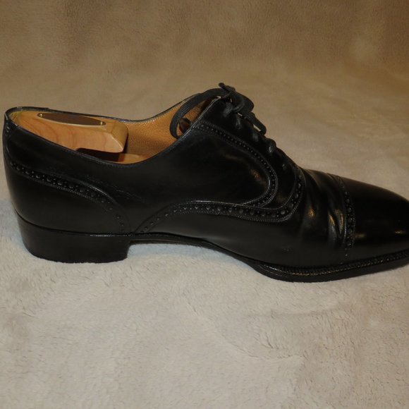 Foster & Son Black Leather Balmoral Wingtip Oxfords Size US 10.5 UK 9.5 main image 10